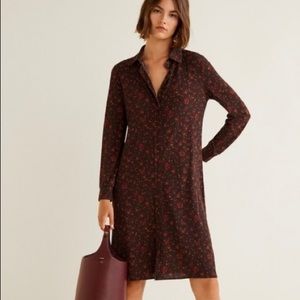 NWT MANGO SHIRT PRINTED DRESS